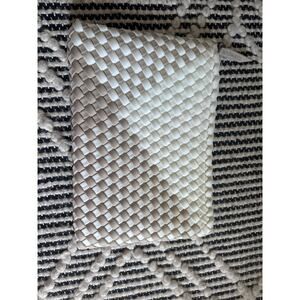 Naghedi Woven Cream Salina Clutch/Pouch